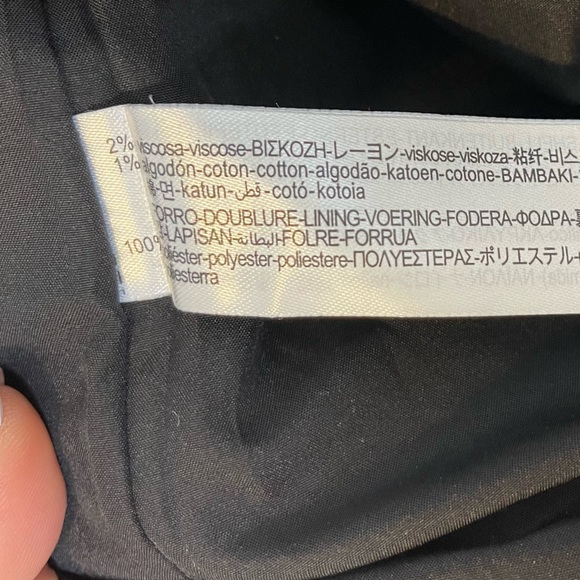 Zara Womens Wool Animal Print Asymmetrical Zip Belted Cropped Moto Jacket Size S - Picture 12 of 14